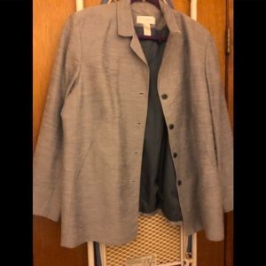 Elisabeth linen powder blue pant suit size 18.